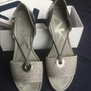 Anne Klein silver sandals